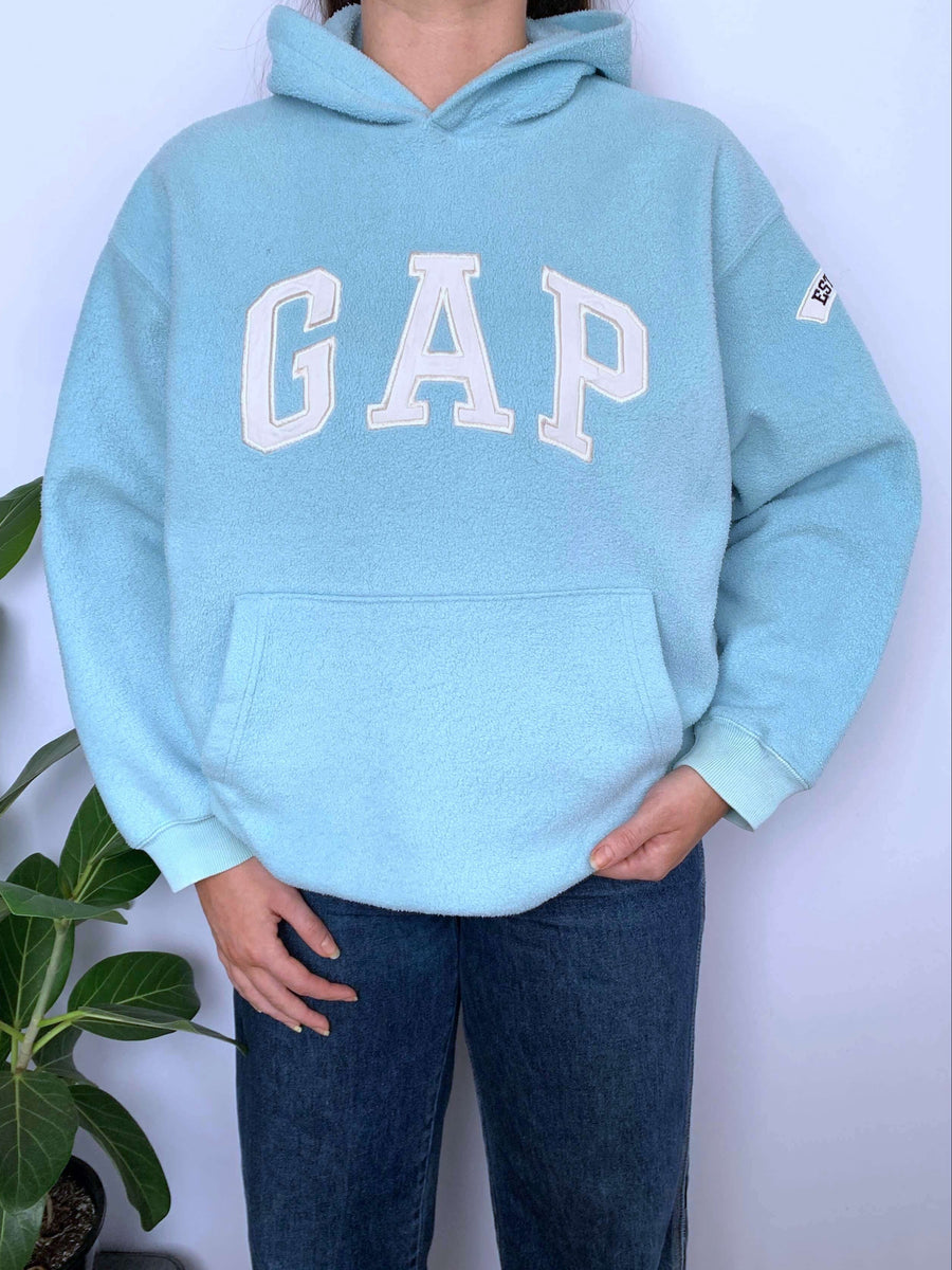 VINTAGE GAP SPELLOUT FLEECE HOODIE - 8