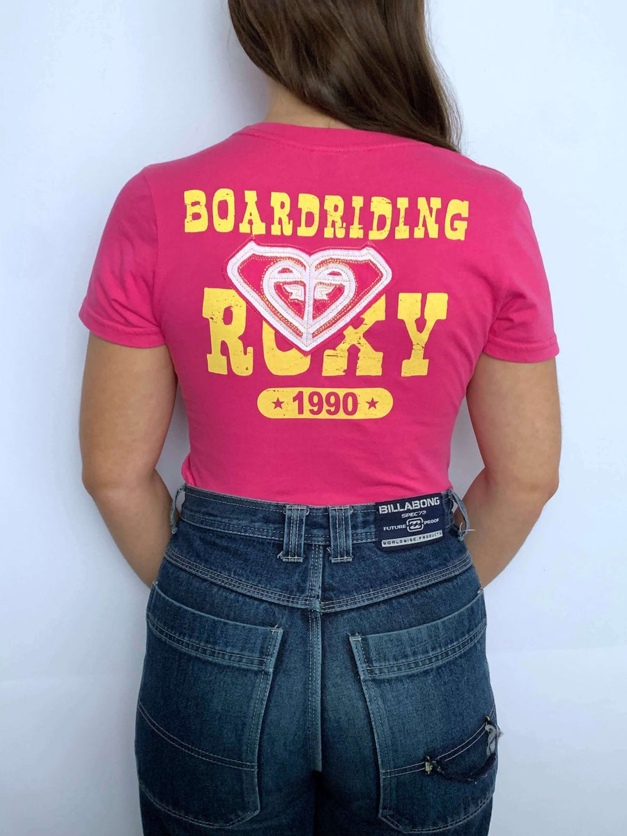 VINTAGE ROXY BOARDRIDING BABY TEE - 8