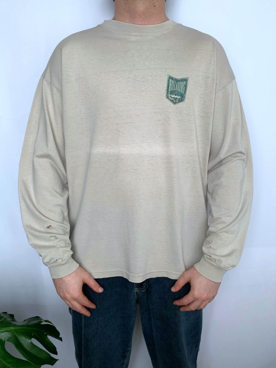90S BILLABONG HUGE GRAPHIC LONG SLEEVE TEE - L