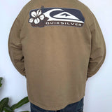 VINTAGE QUIKSILVER HIBISCUS LOGO CREWNECK - L