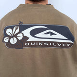VINTAGE QUIKSILVER HIBISCUS LOGO CREWNECK - L