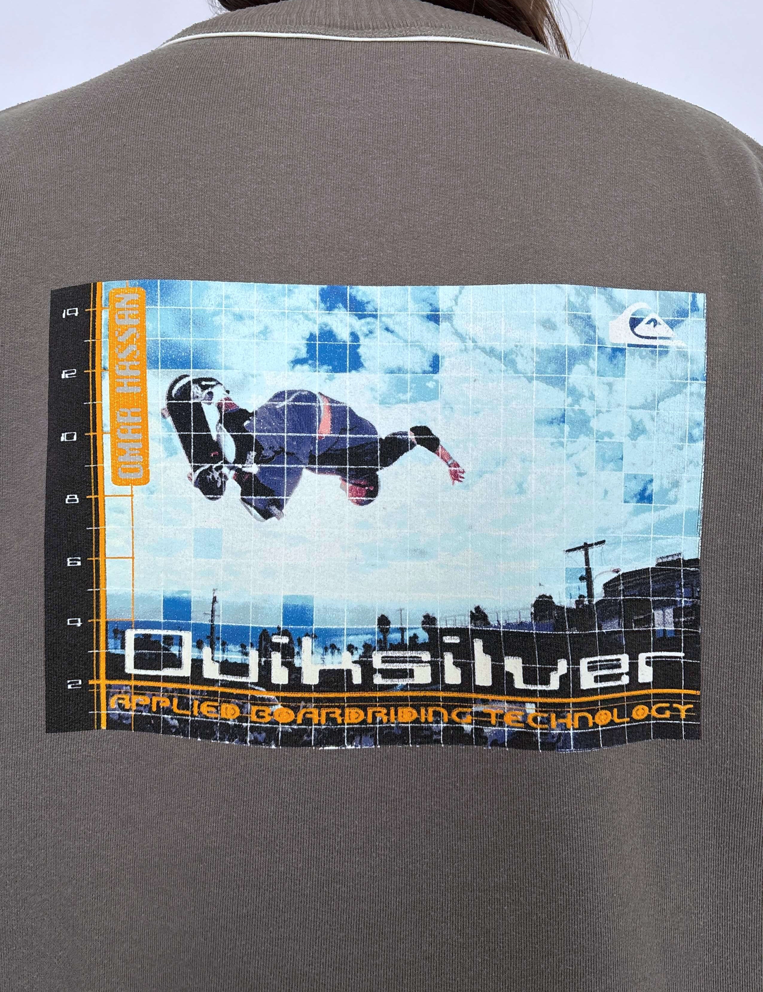 VINTAGE QUIKSILVER OMAR HASSAN SKATE CREWNECK - S/12