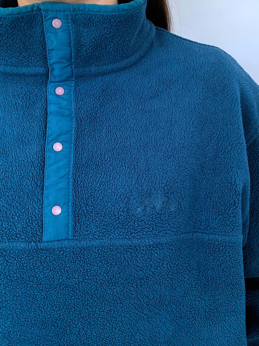 VINTAGE LL BEAN SNAP BUTTON FLEECE