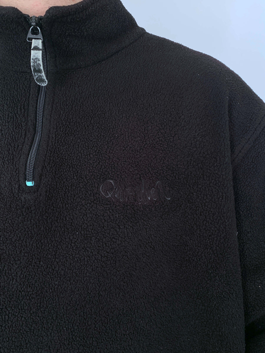 Y2K QUIKSILVER EMBROIDERED FLEECE QTR ZIP