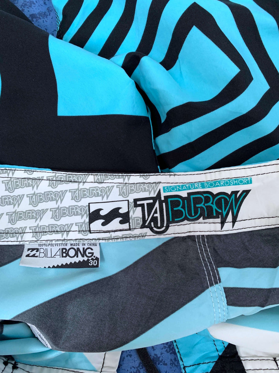 Y2K BILLABONG TAJ BURROW SIGNATURE BOARDIES - W30