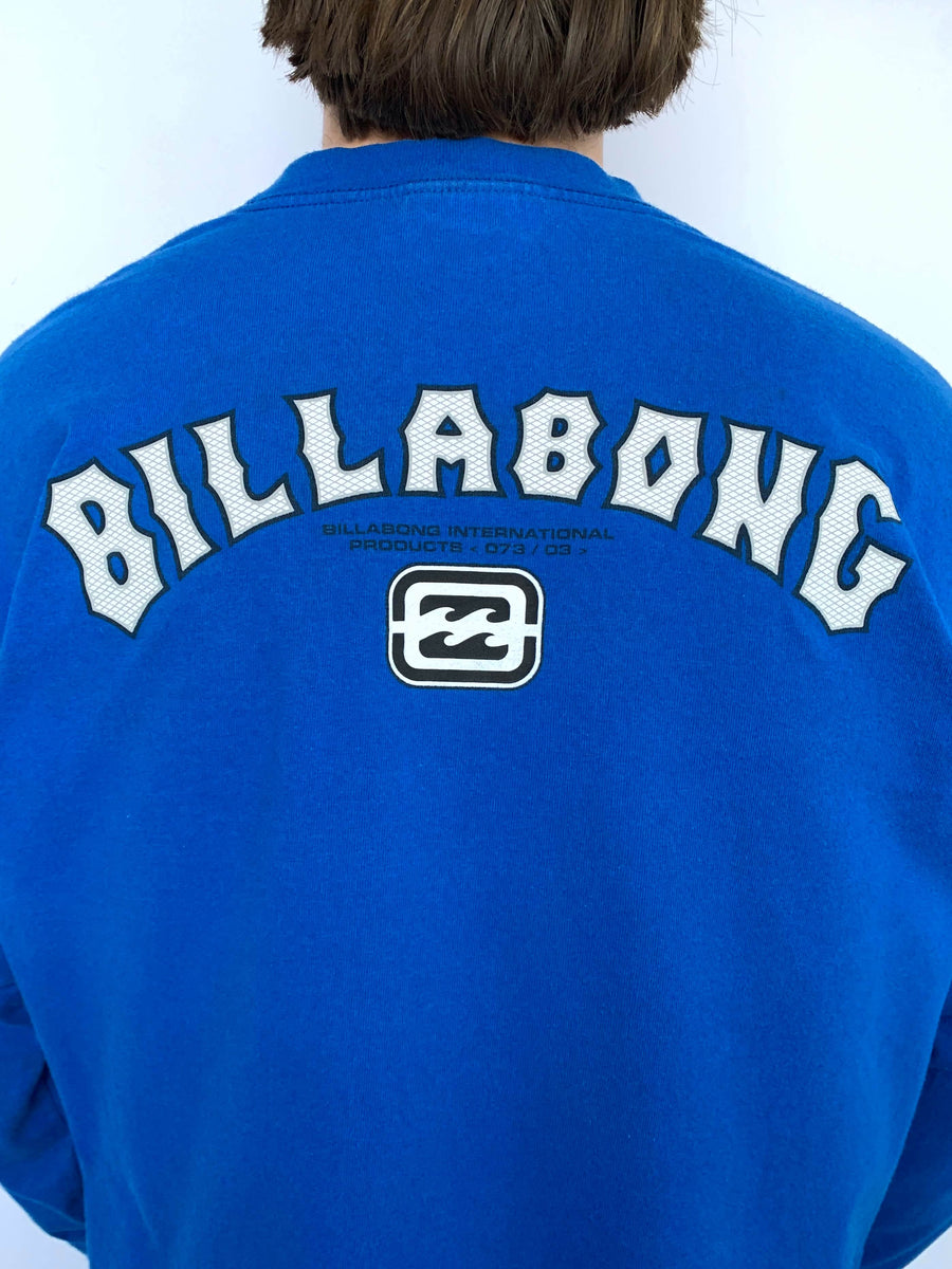 VINTAGE BILLABONG BIG SPELLOUT LONG SLEEVE TEE - L