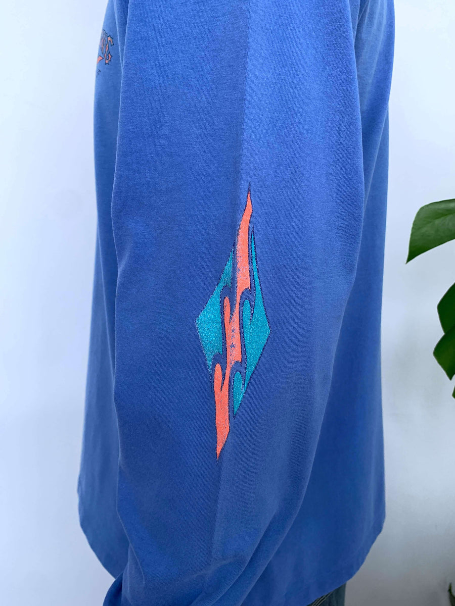 RARE 90S BILLABONG SLEEVE GRAPHIC TURTLENECK - L