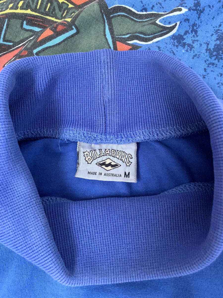 RARE 90S BILLABONG SLEEVE GRAPHIC TURTLENECK - L