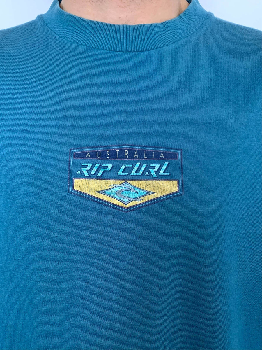 RARE 90S RIP CURL MADE IN AUS. LONG SLEEVE TEE - M/L