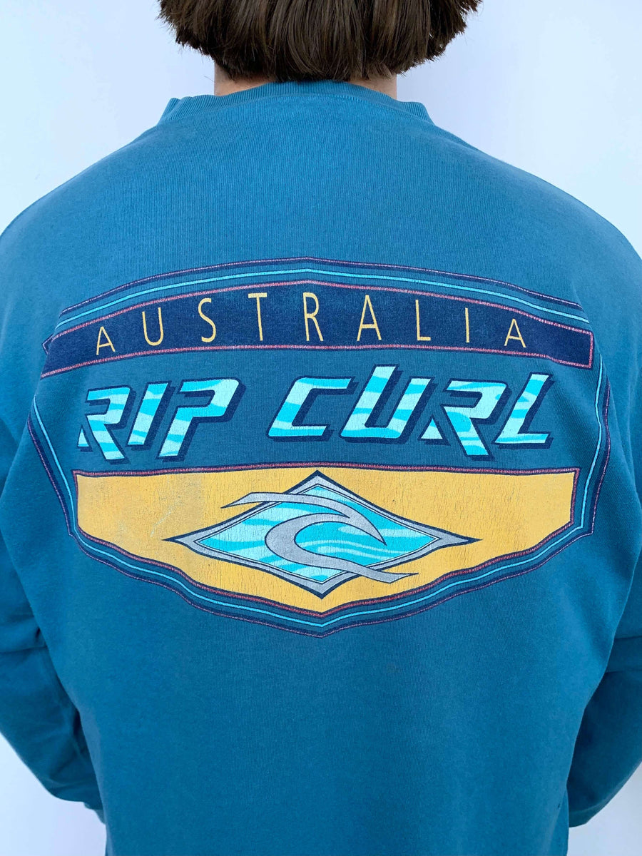 RARE 90S RIP CURL MADE IN AUS. LONG SLEEVE TEE - M/L