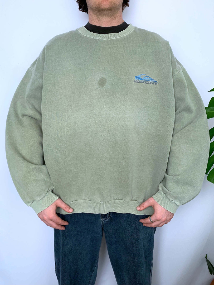 RARE 90S QUIKSILVER BIG LOGO CREWNECK - XL