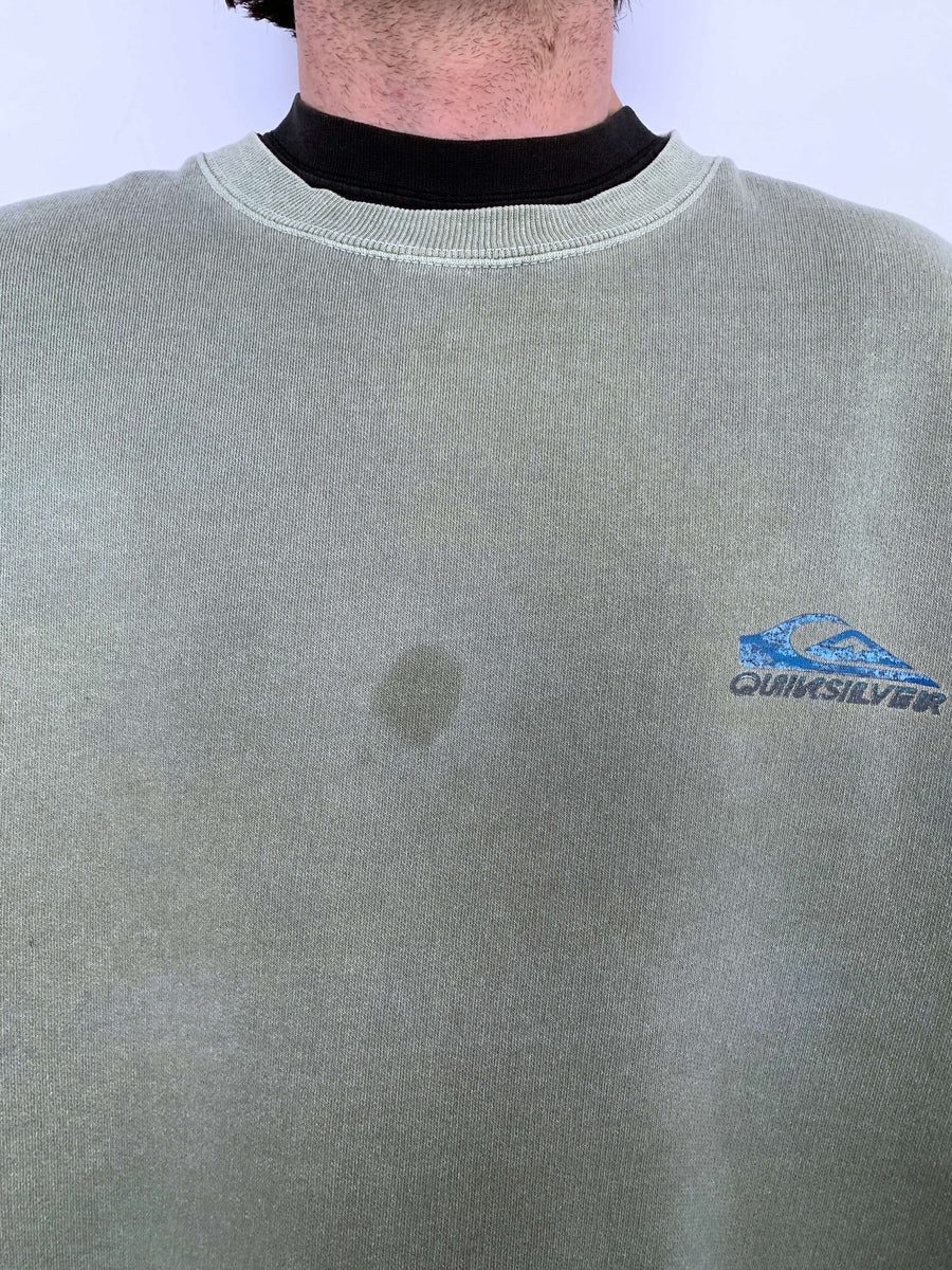 RARE 90S QUIKSILVER BIG LOGO CREWNECK - XL