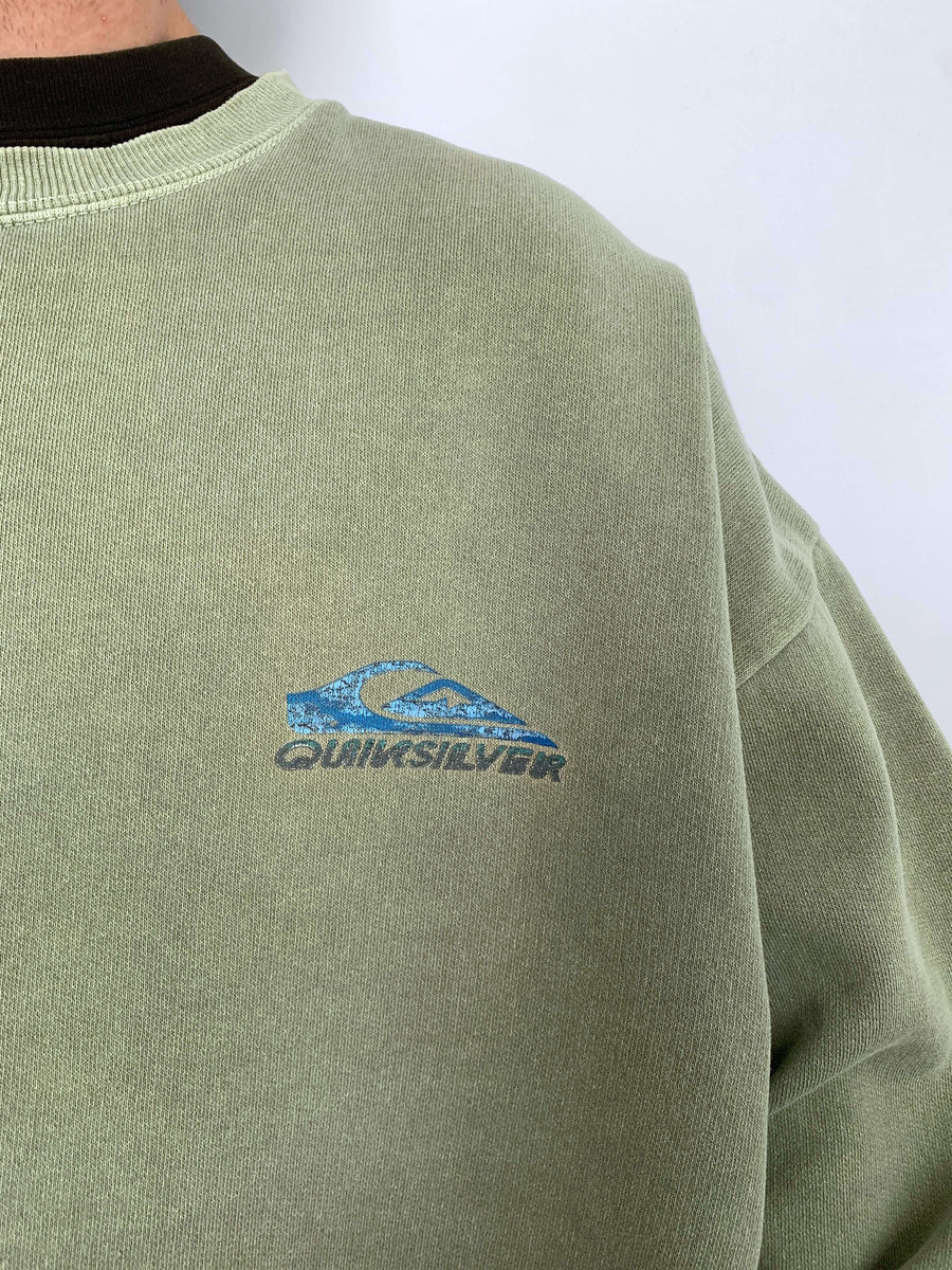 RARE 90S QUIKSILVER BIG LOGO CREWNECK - XL