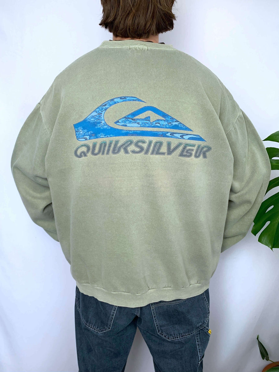 RARE 90S QUIKSILVER BIG LOGO CREWNECK - XL