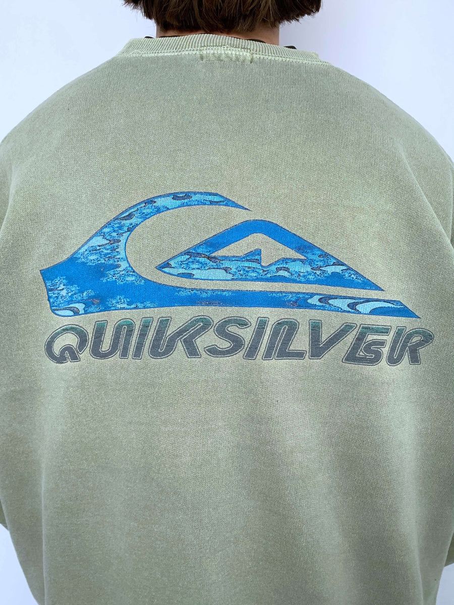 RARE 90S QUIKSILVER BIG LOGO CREWNECK - XL