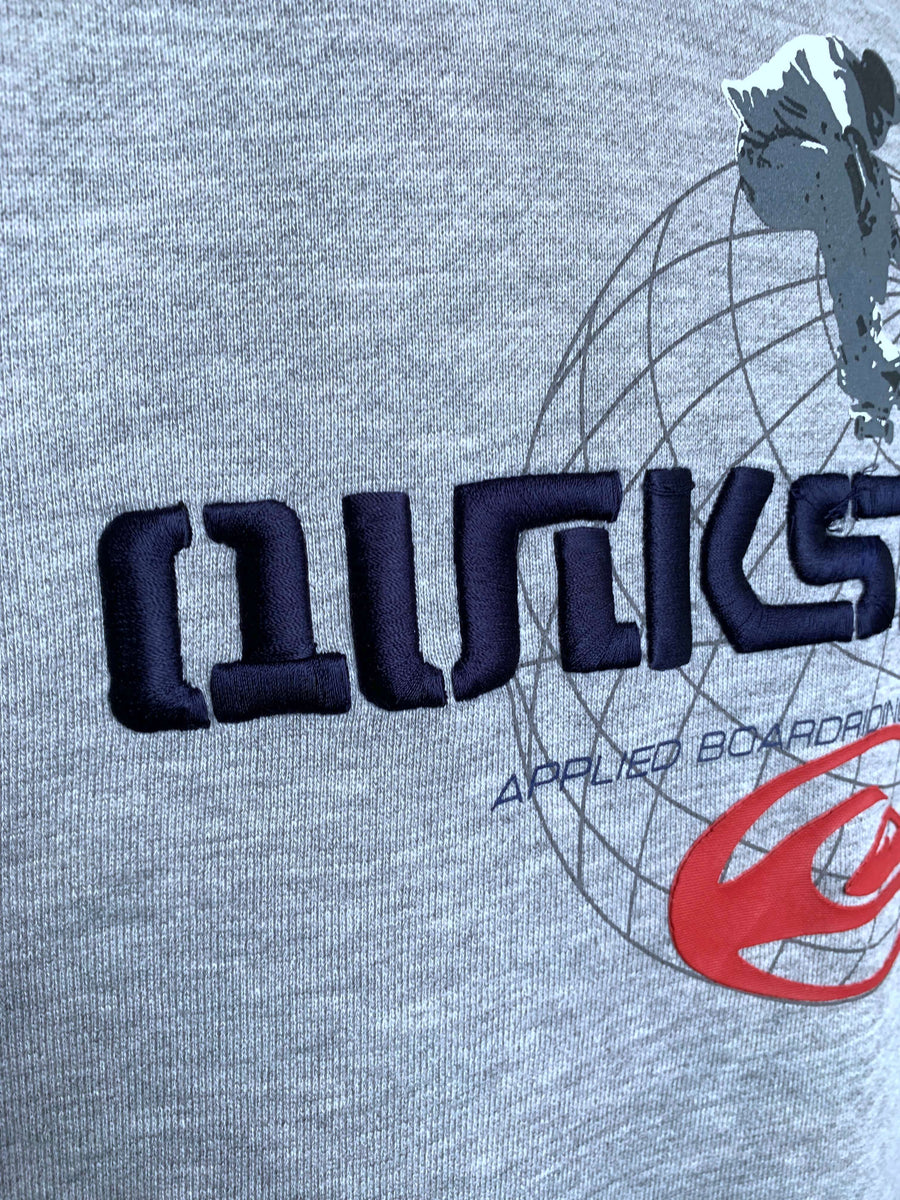 RARE VINTAGE QUIKSILVER EMBROIDERED SKATER CREWNECK - XL