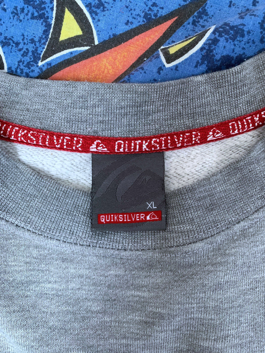 RARE VINTAGE QUIKSILVER EMBROIDERED SKATER CREWNECK - XL