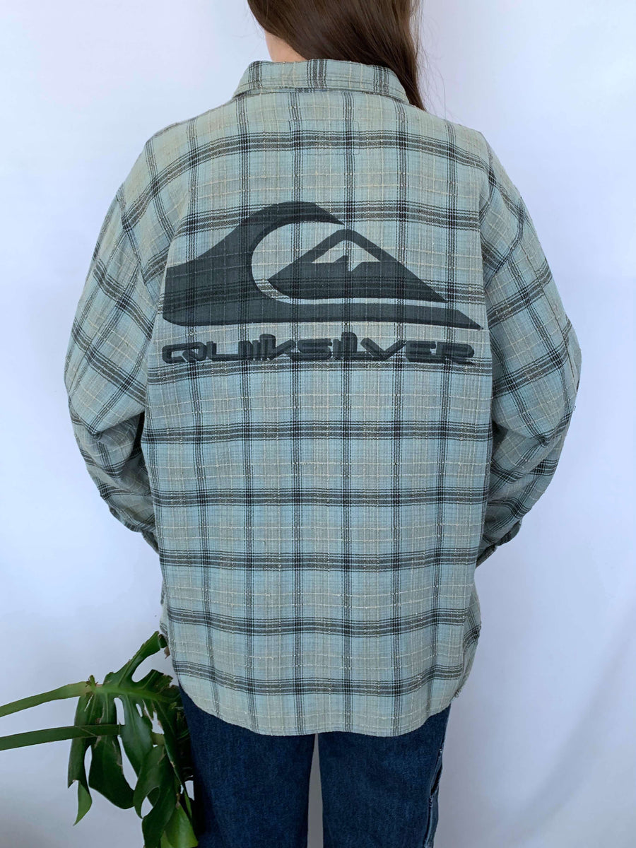 RARE 90S QUIKSILVER GRAPHIC BUTTON UP