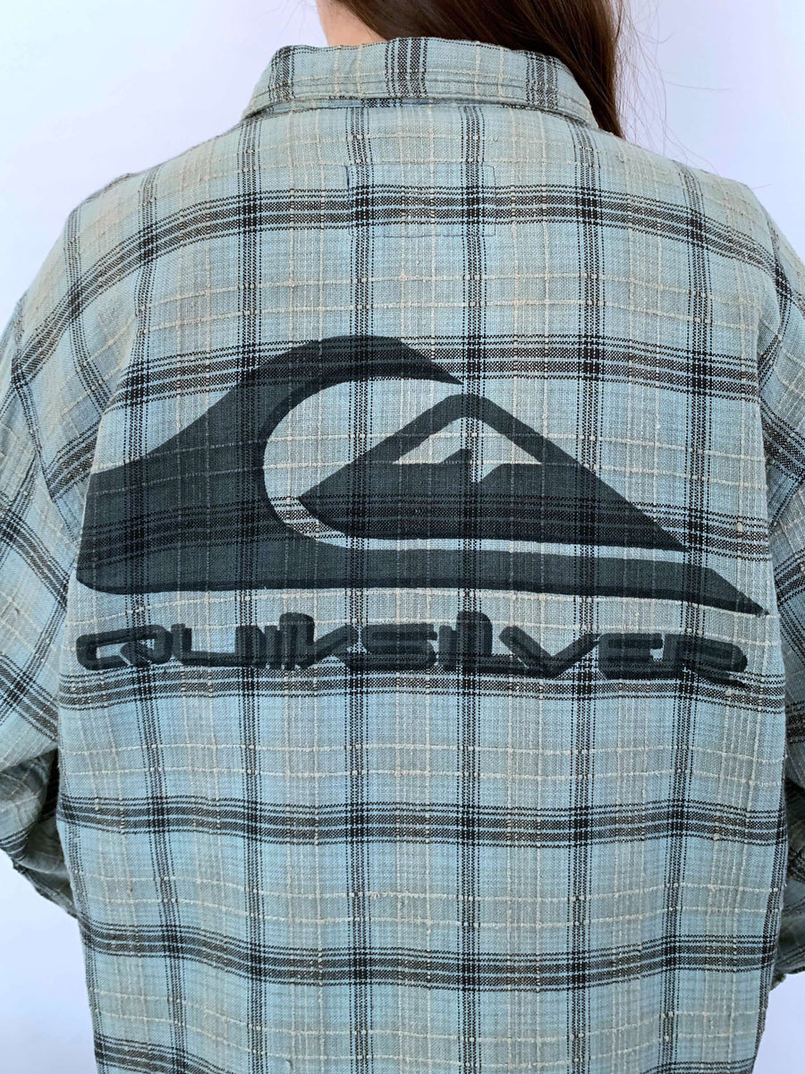 RARE 90S QUIKSILVER GRAPHIC BUTTON UP