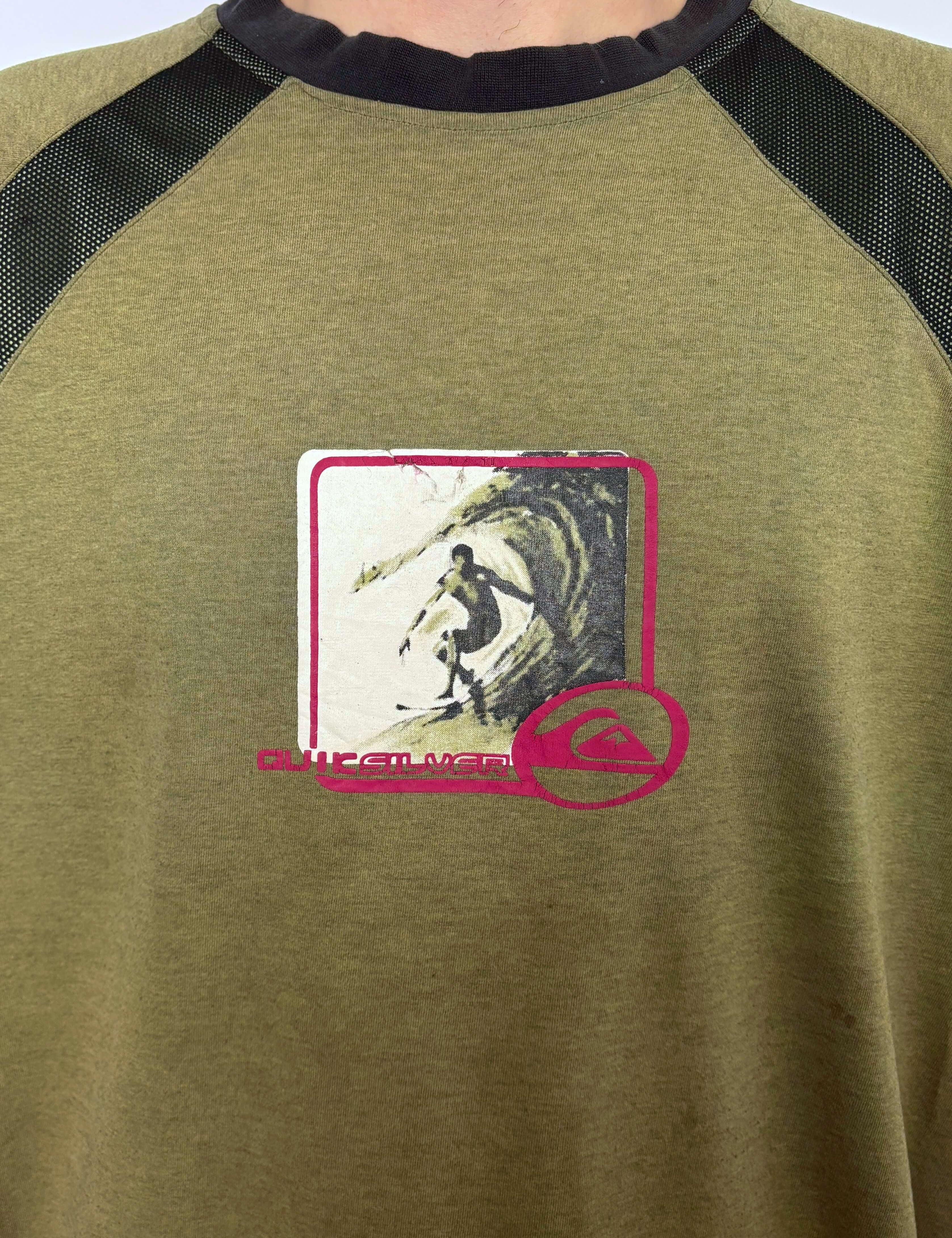VINTAGE QUIKSILVER MESH PANELS SURFER TEE - XL