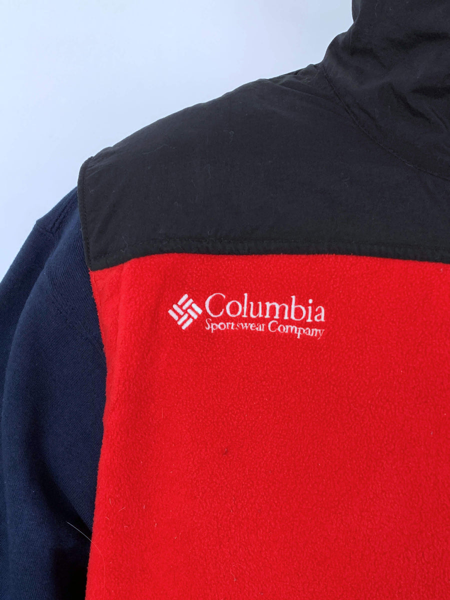 VINTAGE COLUMBIA FLEECE VEST - L