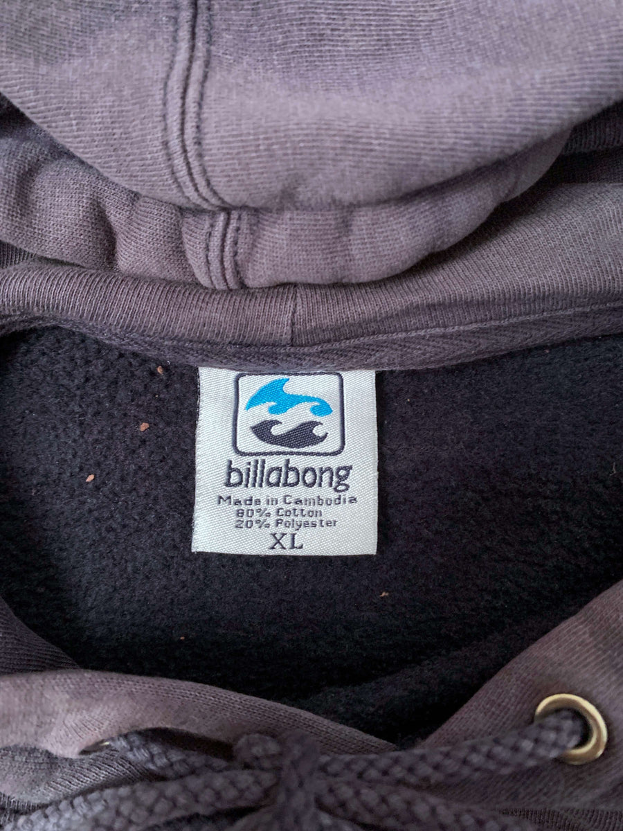 FADED VINTAGE BILLABONG HIBISCUS SPELLOUT HOODIE - M/10/12