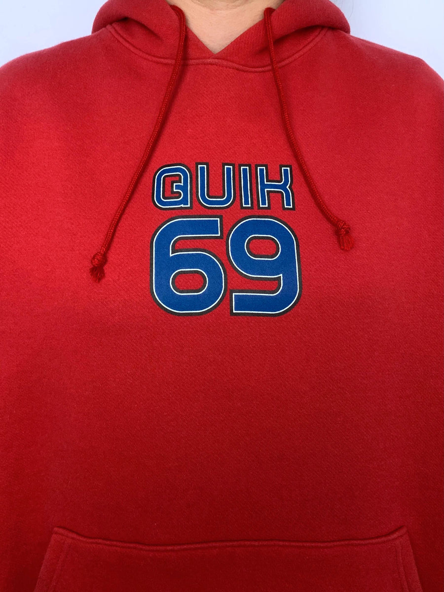 VINTAGE QUIKSILVER 'QUIK69' HOODIE - M