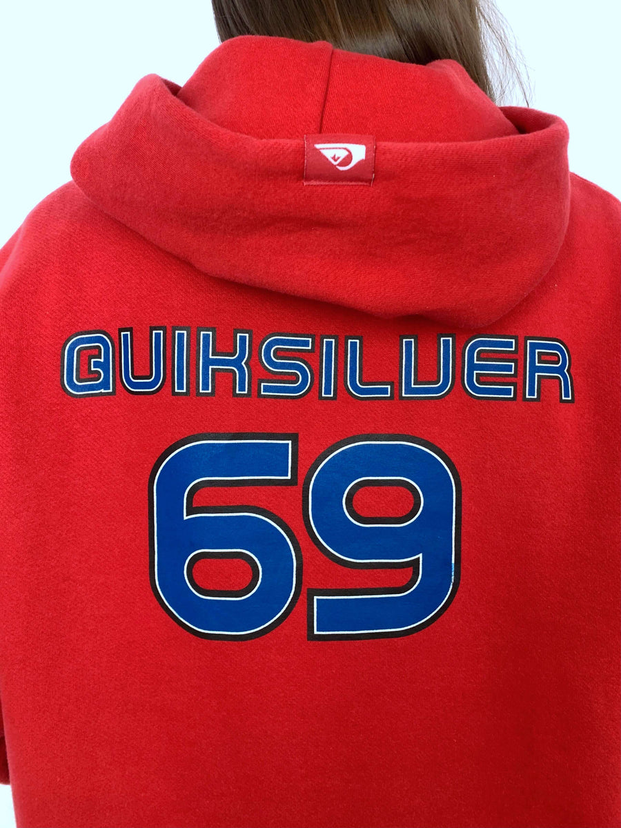 VINTAGE QUIKSILVER 'QUIK69' HOODIE - M