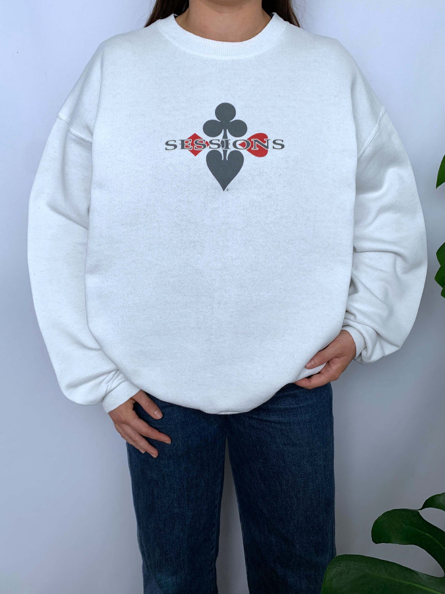 90S SESSIONS FRONT HIT CREWNECK - M/L