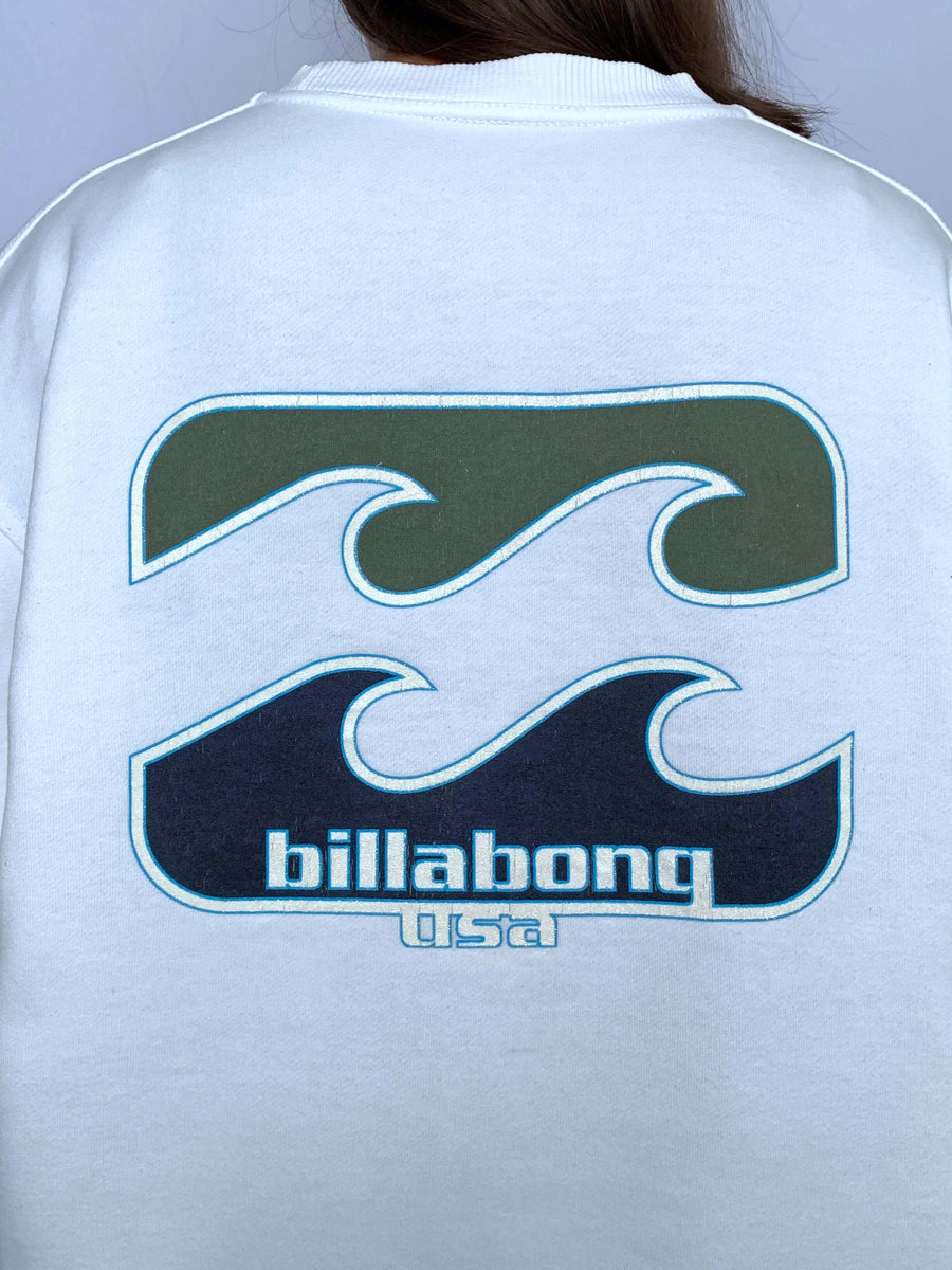 RARE 90S BILLABONG BIG LOGO CREWNECK - S