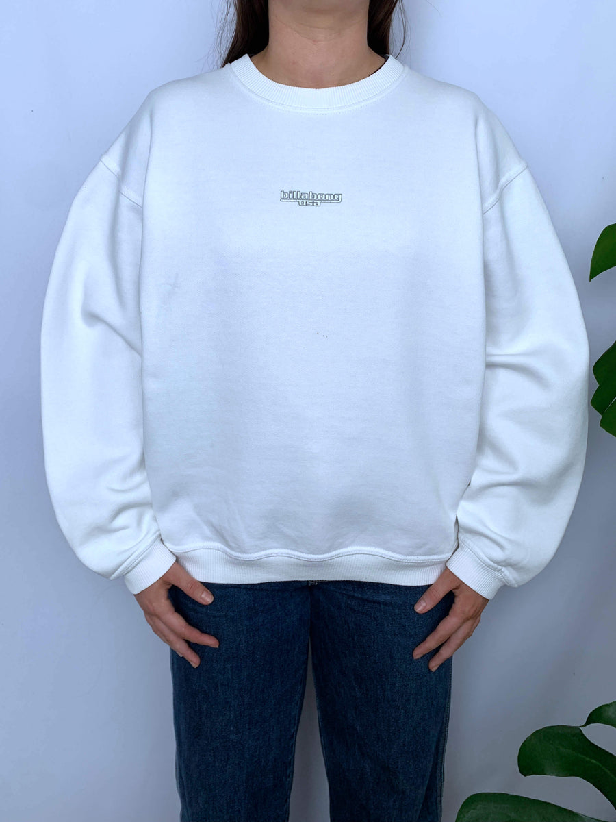 RARE 90S BILLABONG BIG LOGO CREWNECK - S