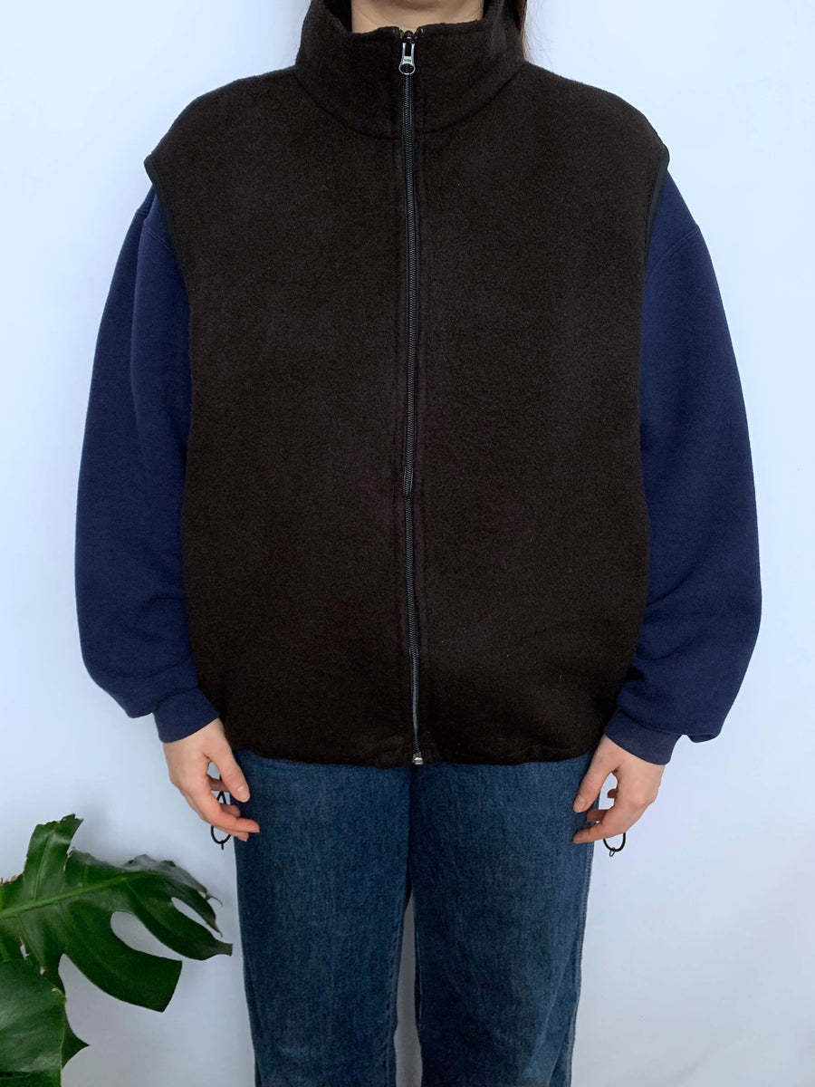VINTAGE WOOLRICH FLEECE VEST - M