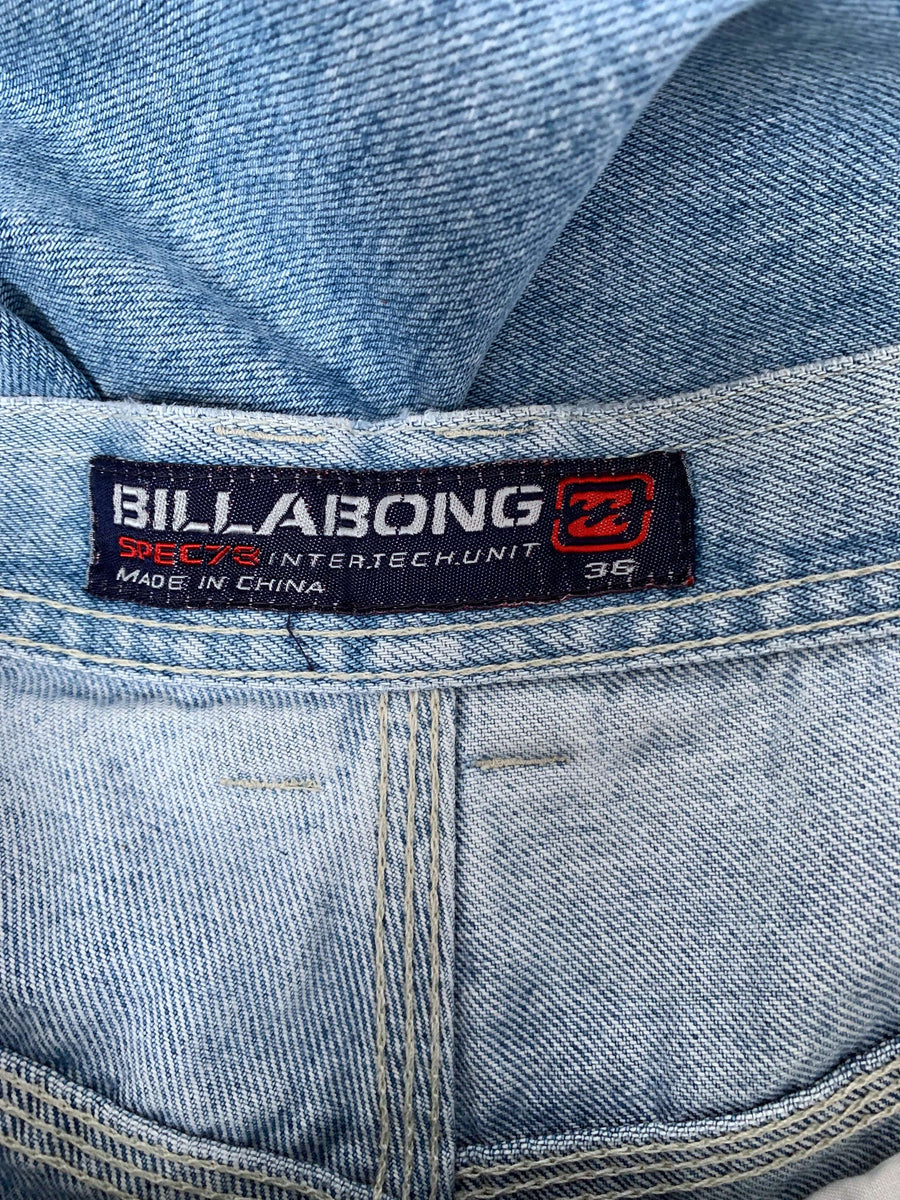 BAGGY VINTAGE BILLABONG SPEC73 LIGHTWASH JEANS - W36