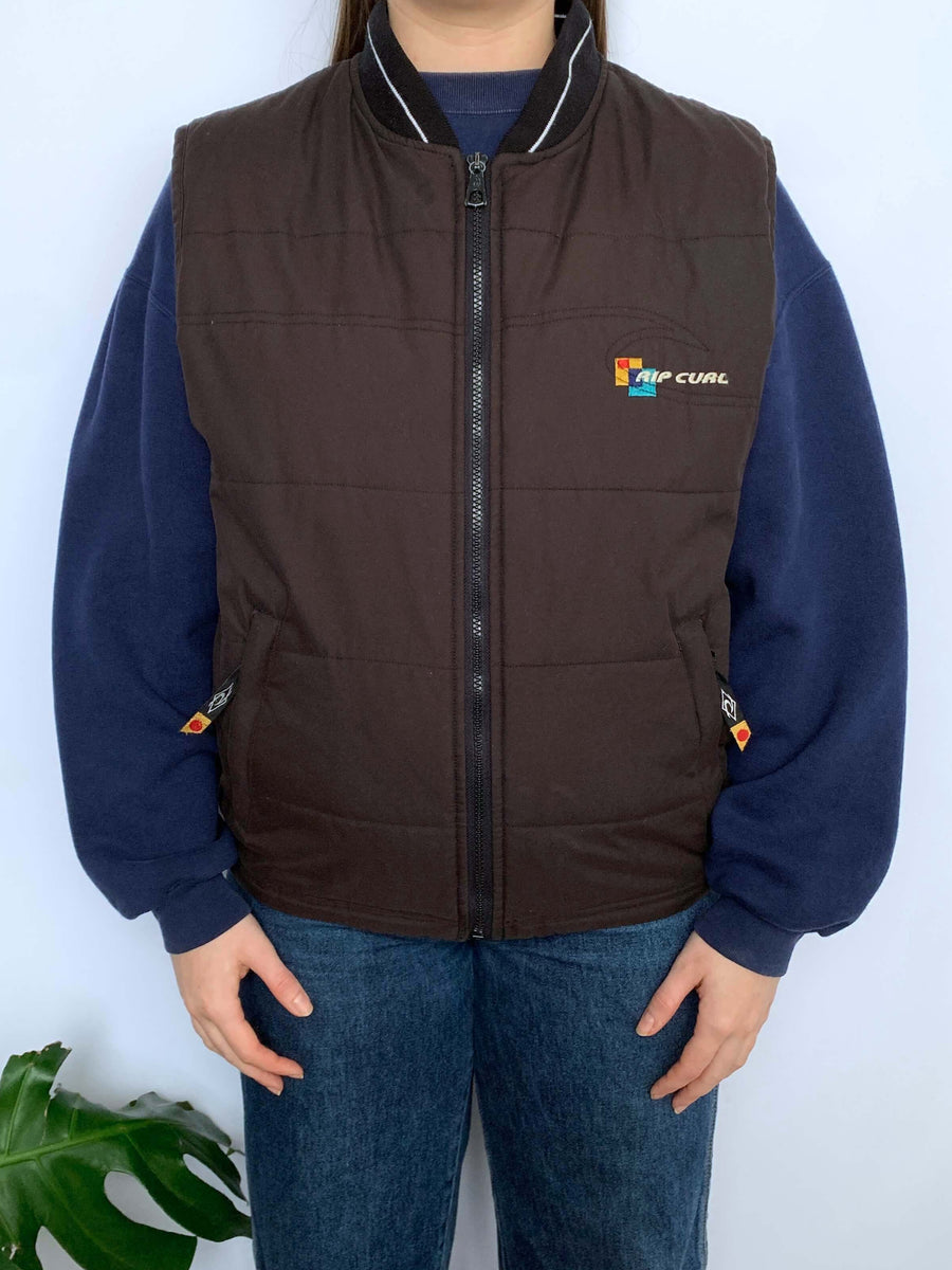 90S RIP CURL PUFFER STYLE VEST - 10