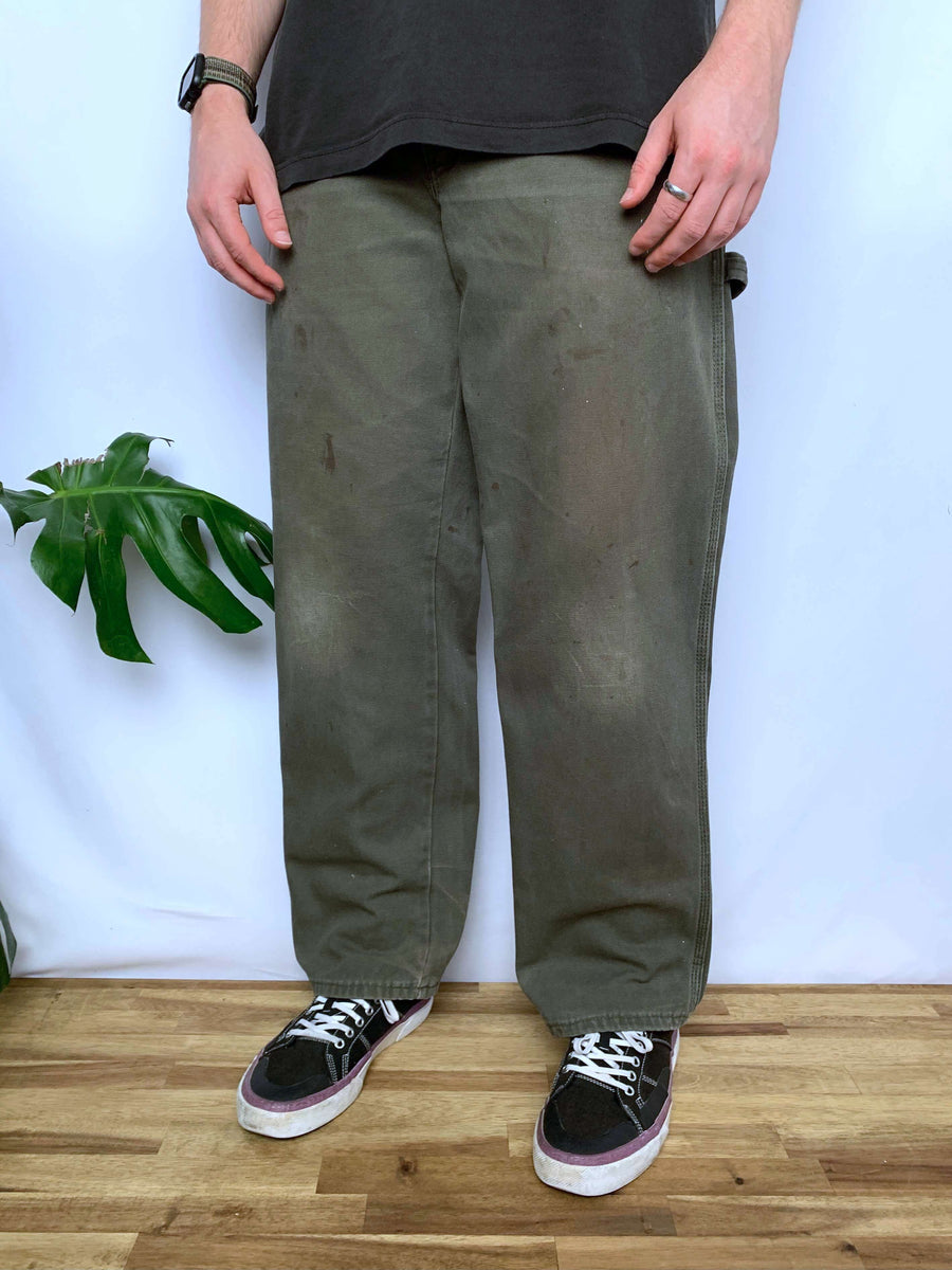 ARMY GREEN DICKIES CARPENTERS - W33/34