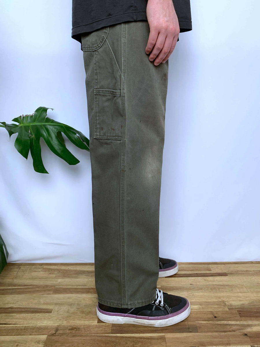 ARMY GREEN DICKIES CARPENTERS - W33/34