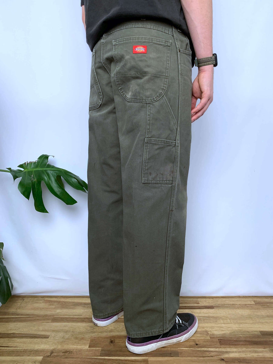 ARMY GREEN DICKIES CARPENTERS - W33/34