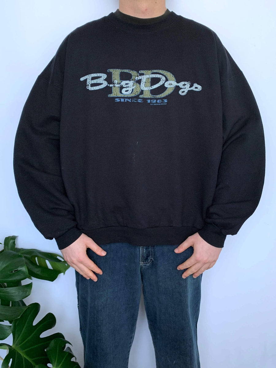 2000 BIG DOGS GRAPHIC CREWNECK - L