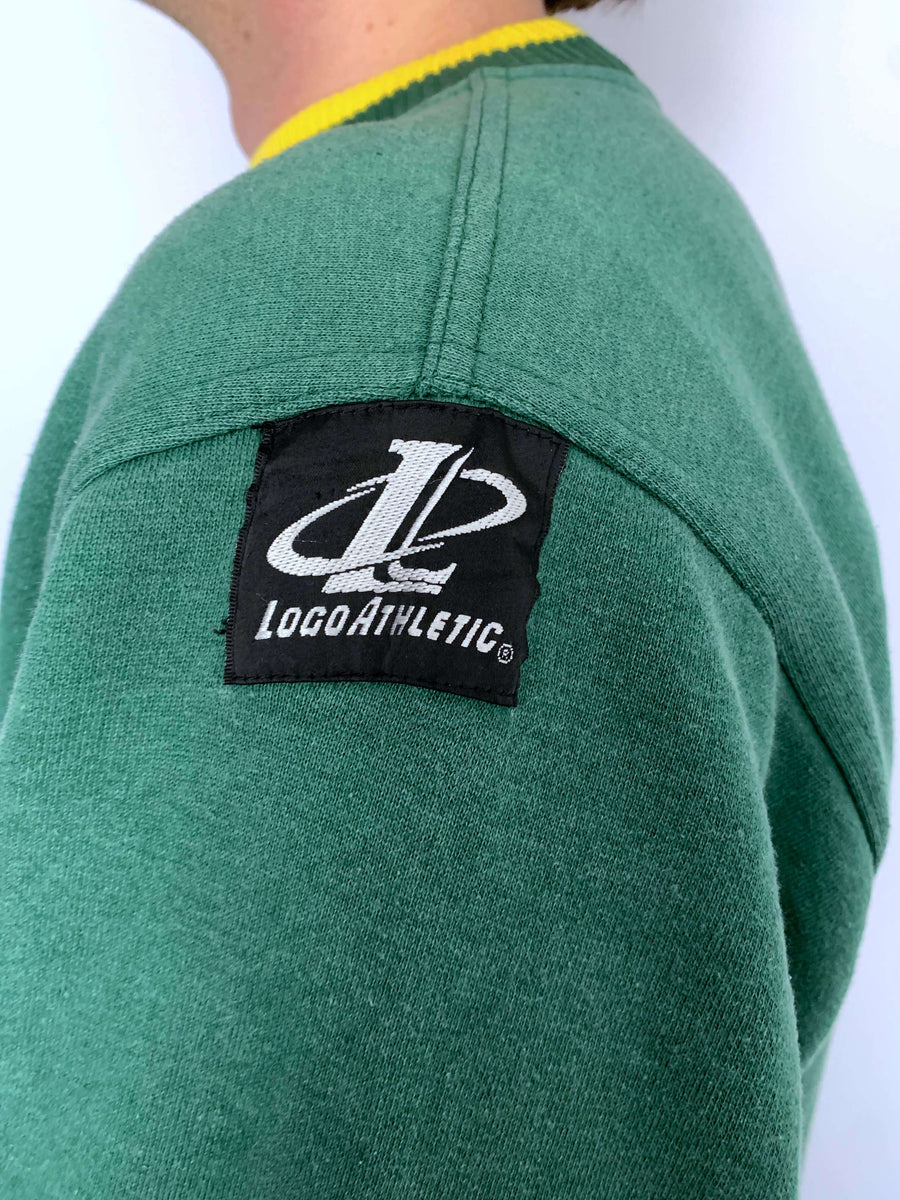 THICK VINTAGE GREENBAY PACKERS EMBROIDERED CREWNECK - L