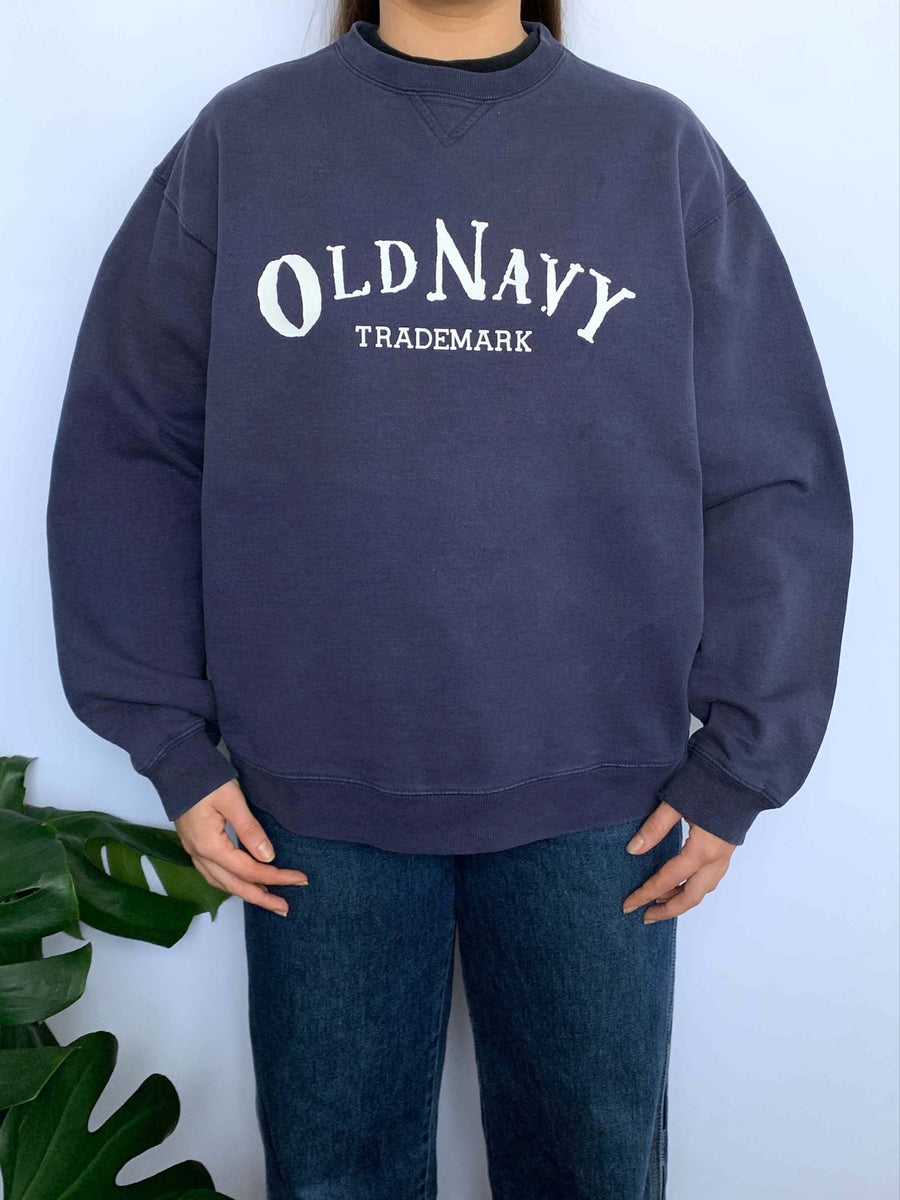 VINTAGE OLD NAVY SPELLOUT CREWNECK - 8
