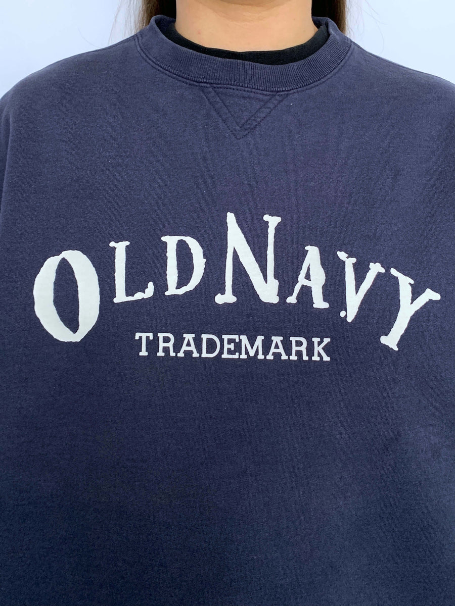 VINTAGE OLD NAVY SPELLOUT CREWNECK - 8