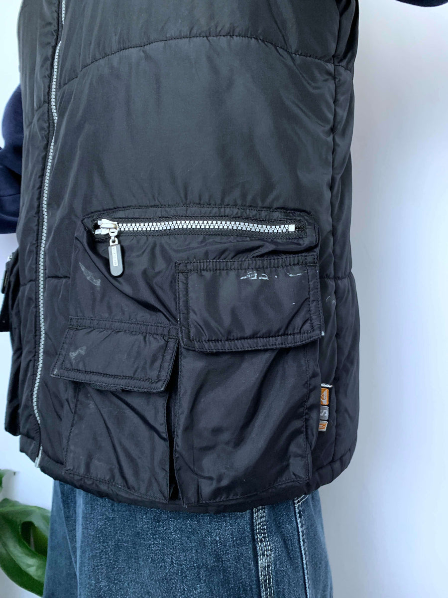 RARE VINTAGE QUIKSILVER PUFFER VEST - L