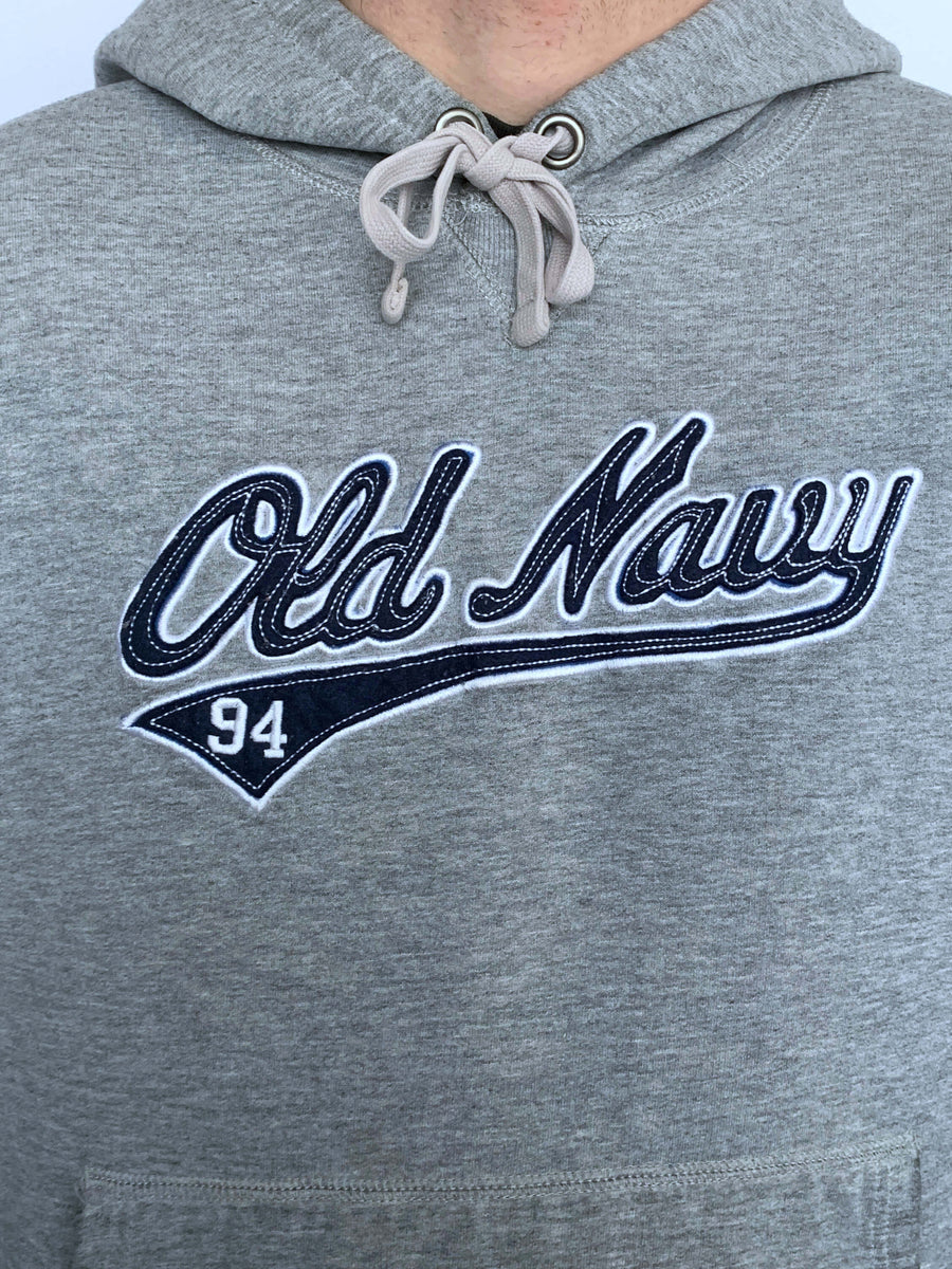 VINTAGE OLD NAVY SPELLOUT HOODIE - L