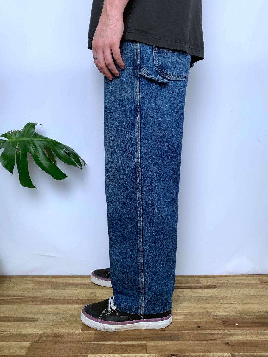 DARK WASH DICKIES CARPENTER JEANS - W34/35