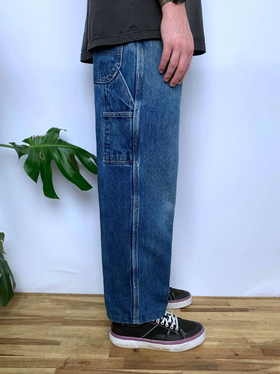 DARK WASH DICKIES CARPENTER JEANS - W34/35