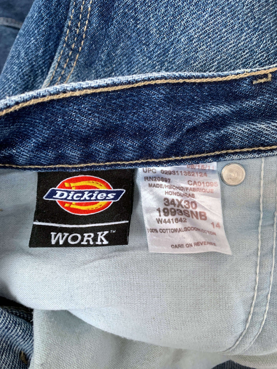 DARK WASH DICKIES CARPENTER JEANS - W34/35