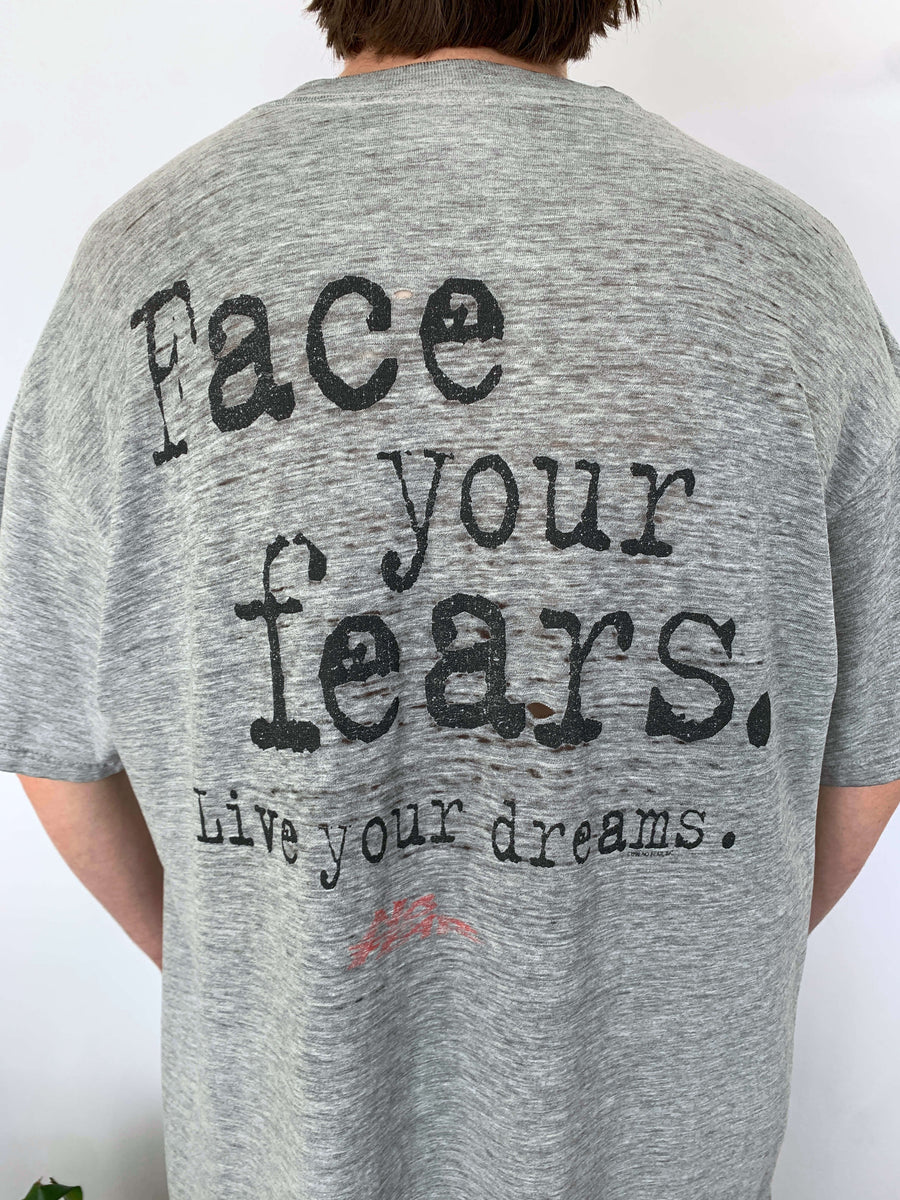 THRASHED 90S NO FEAR 'FACE YOUR FEARS' TEE