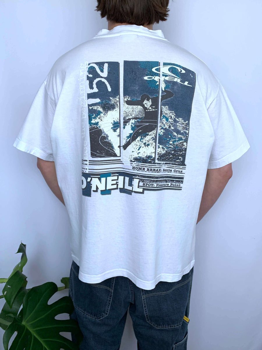 VINTAGE O'NEILL 'HOME BREAK' SURFER TEE - L