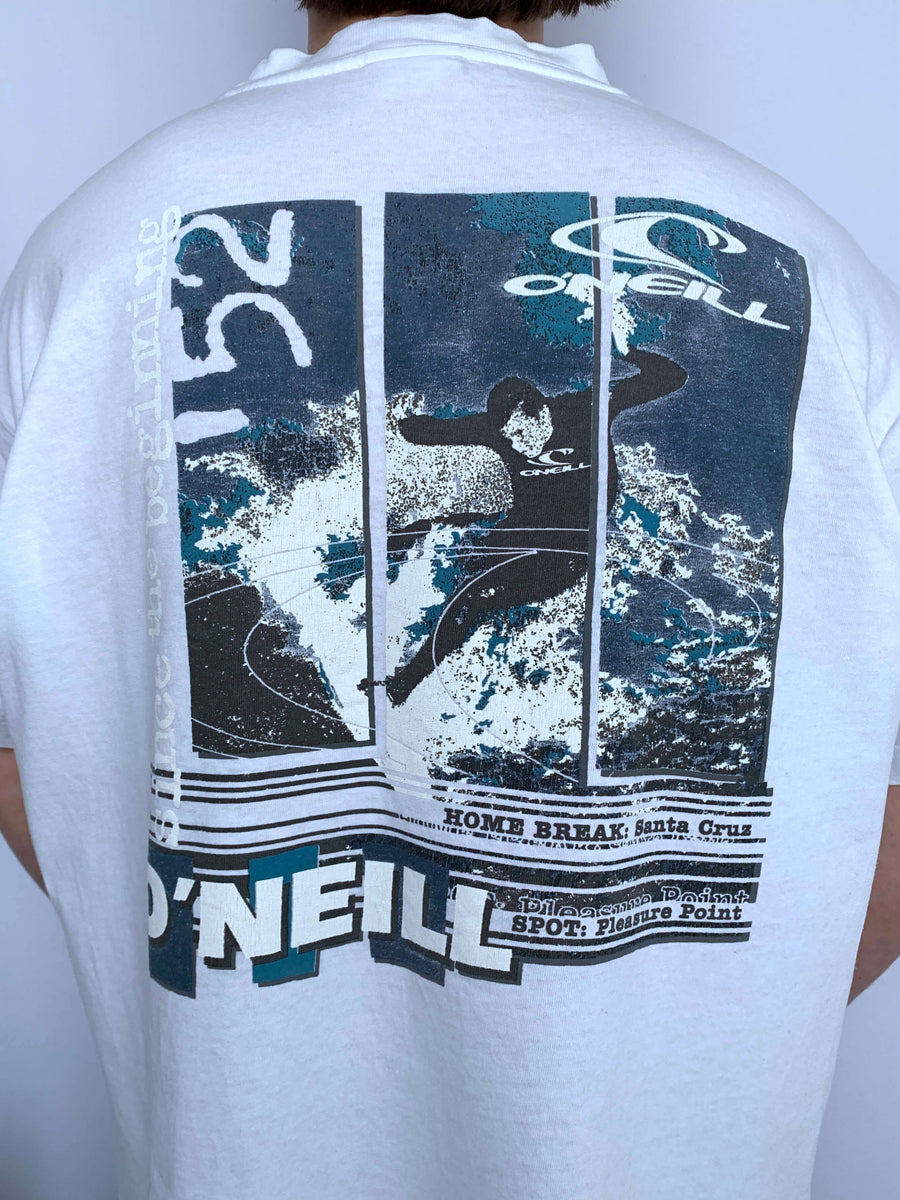 VINTAGE O'NEILL 'HOME BREAK' SURFER TEE - L
