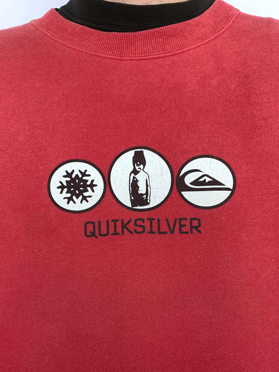 FADED 90S QUIKSILVER FRONT HIT CREWNECK - M